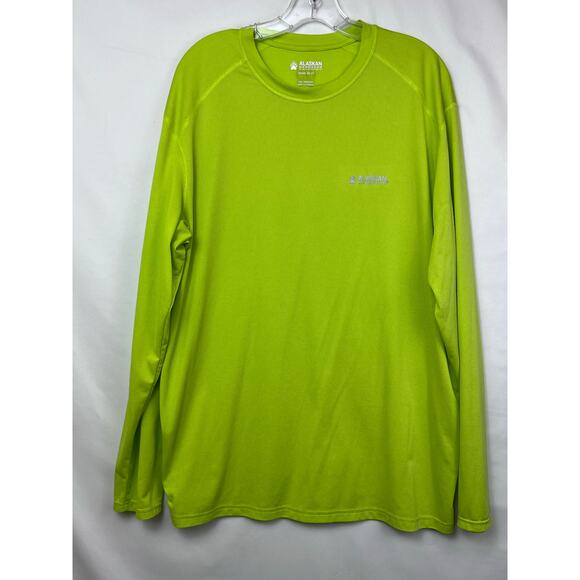 Alaskan Hardgear Men's Size Large Lime Green Long Sleeve Standard Fit T-Shirt - Picture 1 of 6